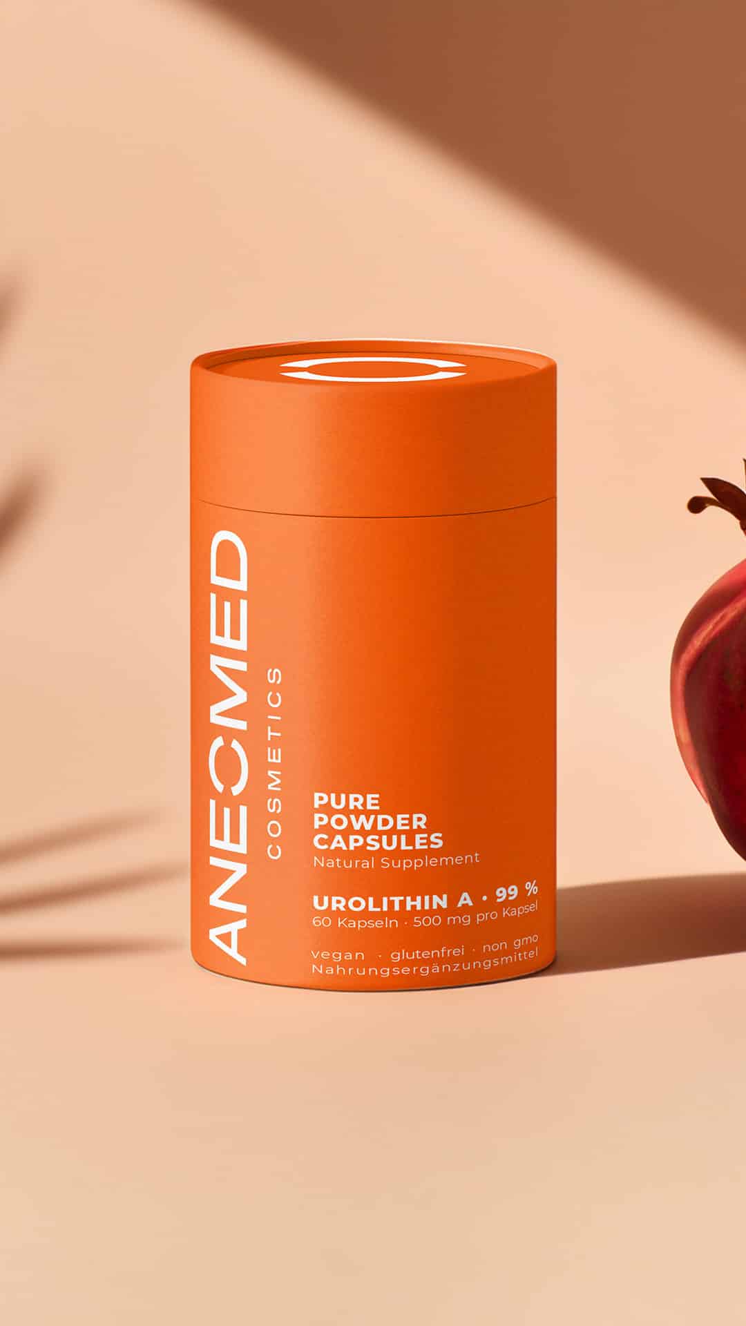 ANEOMED Cosmetics Urlithin A Kapseln Nahrungsergänzungsmittel Longevity Langlebigkeit Holistic Health Granatapfel Zellgesundheit