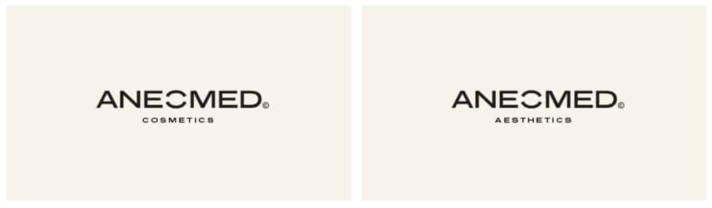 ANEOMED Cosmetics ANEOMED Aesthetics logos