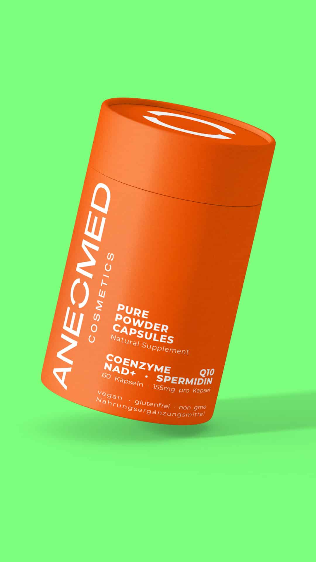 ANEOMED Cosmetics COENZYME Q10 Ubichinon NAD+ - Spermidin veganes Nahrungsergänzungsmittel Kaplseln