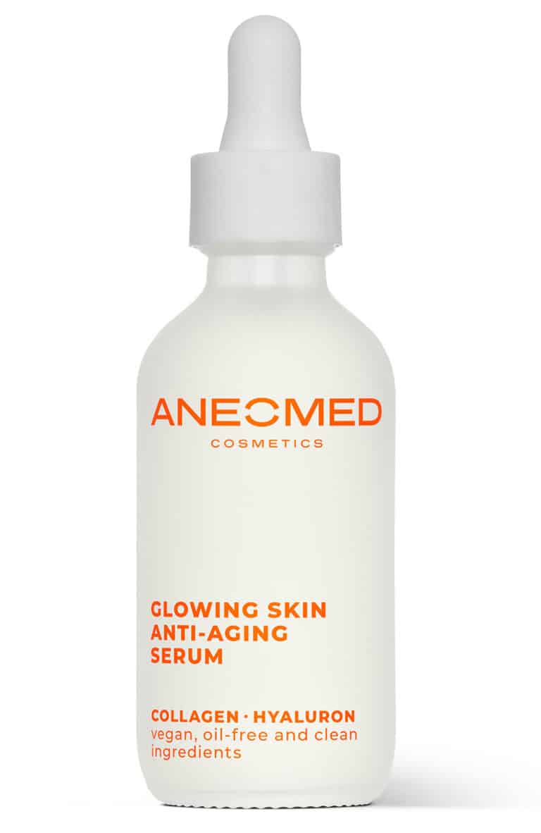 ANEOMED Cosmetics Glowing Skin Anti-Aging Serum vegan Bakuchiol Kollagen vegane Inhaltsstoffe 30ml Glow